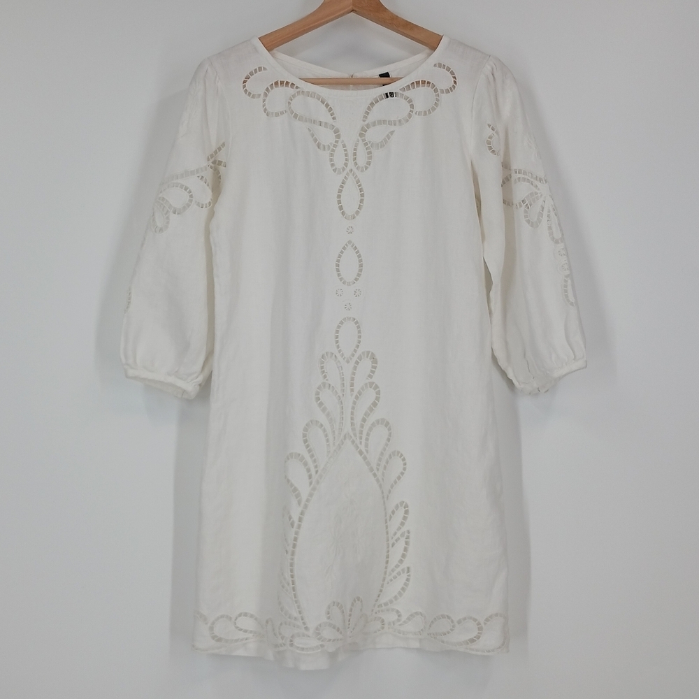 Vix by Paula Hermanny Linen Eyelet Tunic Dress